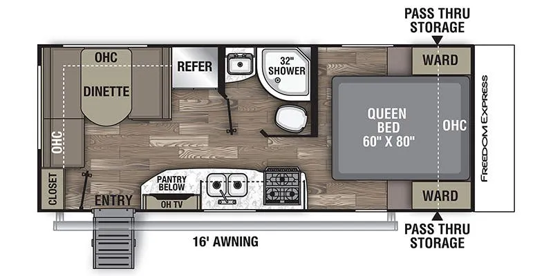 2022 Coachmen Freedom Express Select 20SE - Floor plan