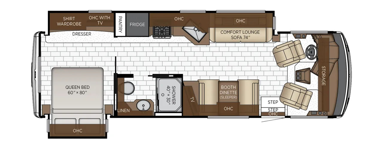 Newmar Bay Star 3014 floor plan
