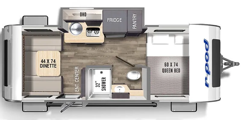 2024 Forest River R-pod RP-190C floor plan