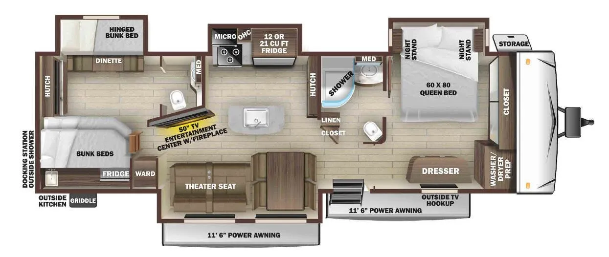 Highland Ridge Mesa Ridge 338BHS floor plan