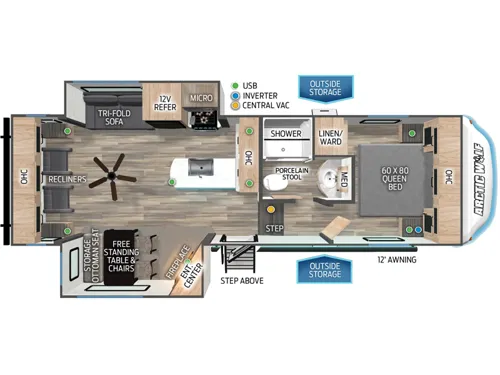 Forest River Cherokee Arctic Wolf 27SGS floor plan