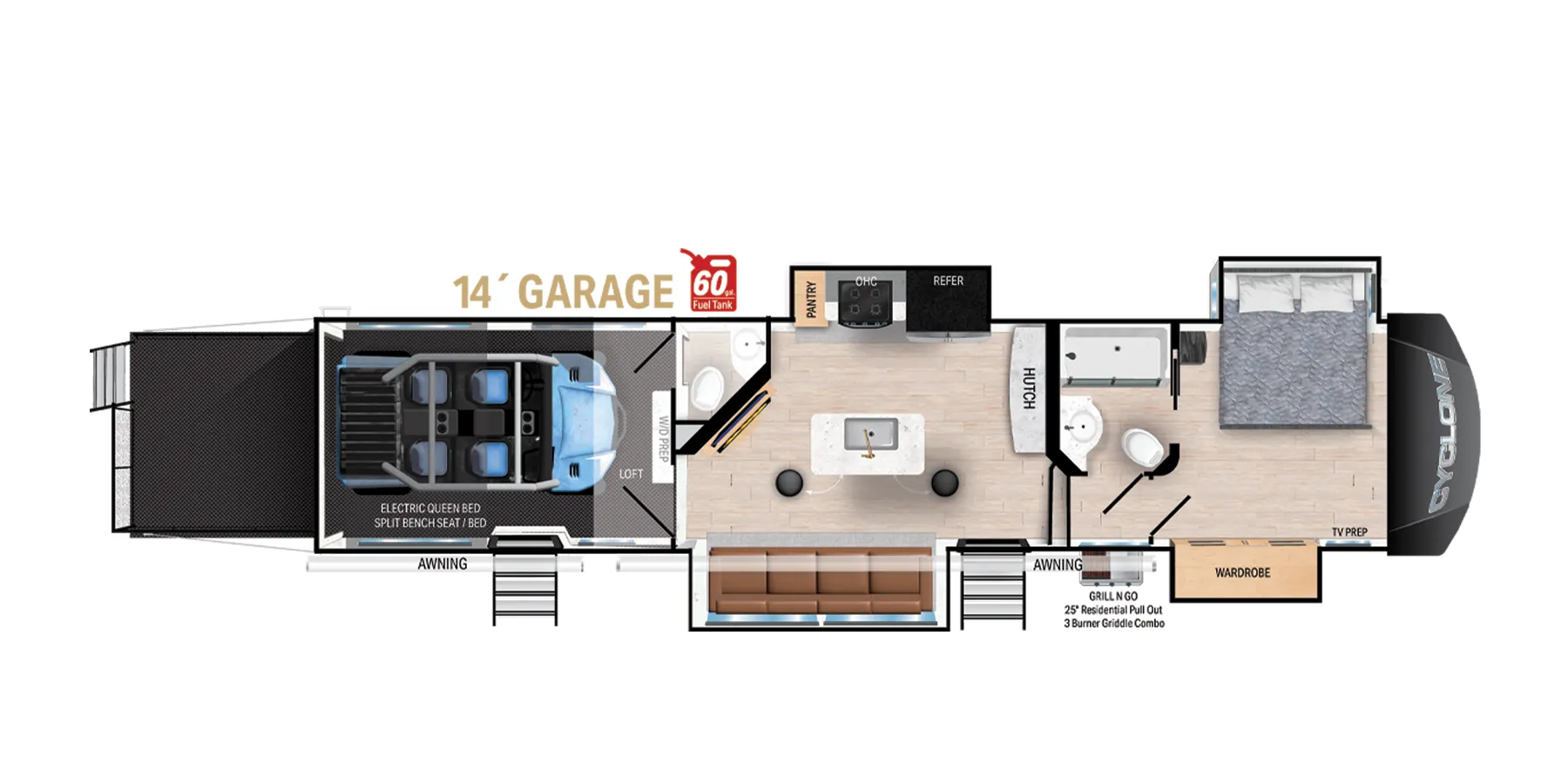 Heartland Cyclone 3714 floor plan
