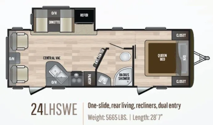 Keystone Hideout LHS 24LHSWE floor plan