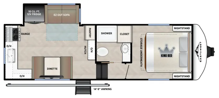 East to West Blackthorn 229RK floor plan