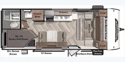2020 Forest River Wildwood X-Lite 19DBXL - Floor plan