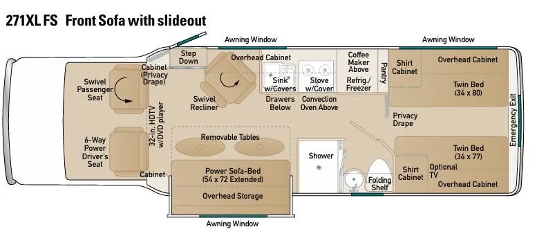 Coach House Platinum 271XL FS floor plan