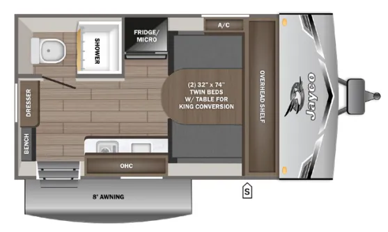 2026 Jayco Jay Flight SLX 140TBW - Floor plan