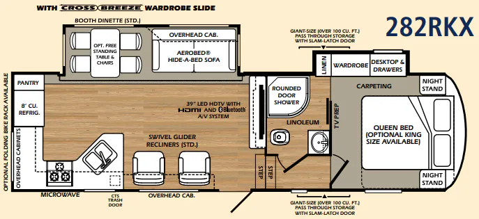 Forest River Wildcat 282RKX floor plan
