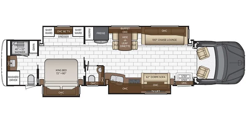 Newmar Supreme Aire 4573 floor plan
