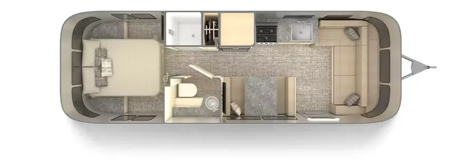 2026 Airstream Flying Cloud 28RB - Floor plan