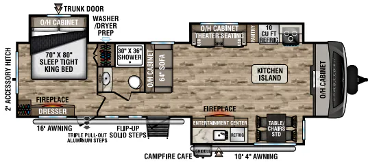 Venture RV SportTrek Touring Edition STT333VFK floor plan