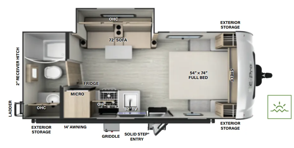 Forest River Flagstaff E-Pro E20FBS floor plan