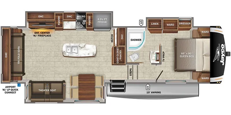 Jayco Eagle HT 30.5CKTS floor plan