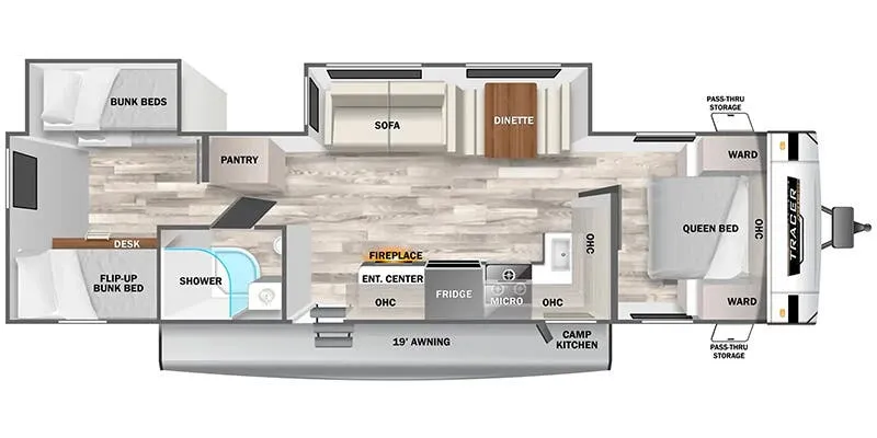Prime Time Tracer 32DSB floor plan