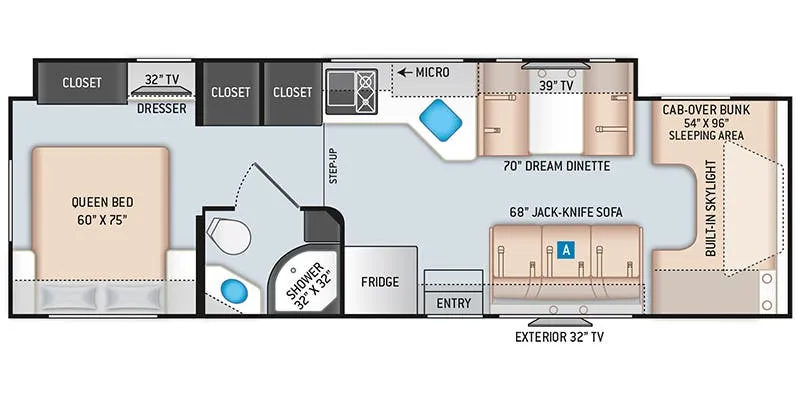 2023 Thor Motor Coach Quantum WS31 floor plan