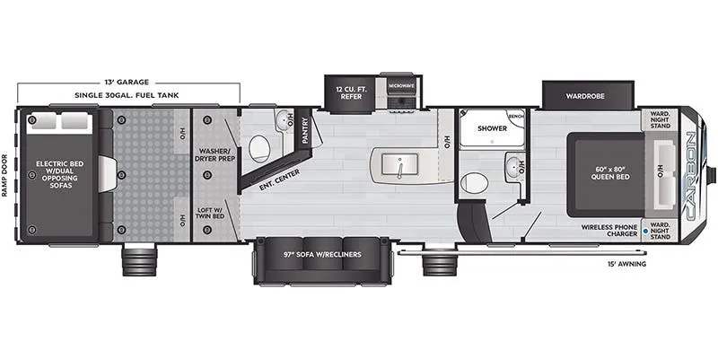 Keystone Carbon 358 floor plan
