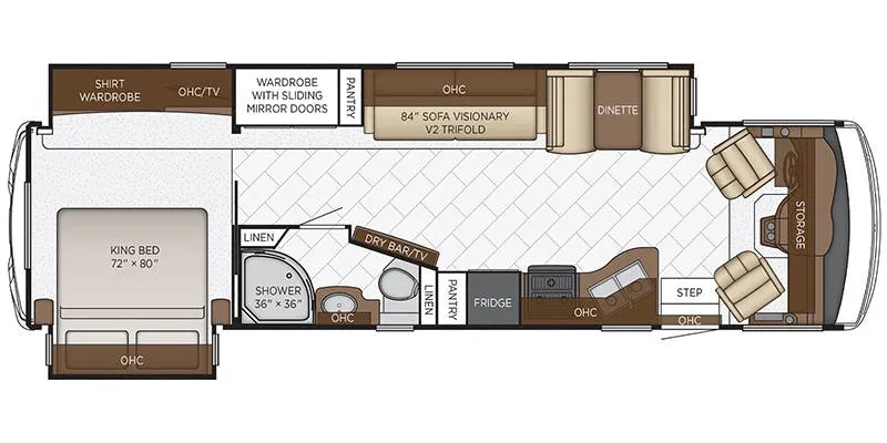 2015 Newmar Bay Star 3401 - Floor plan