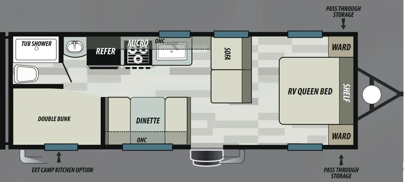 Forest River EVO Select 268BH floor plan