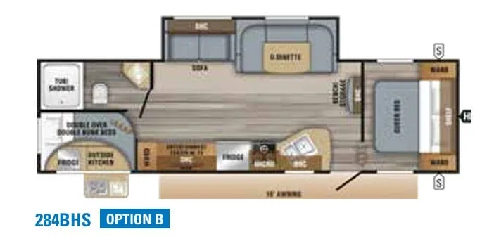 Jayco Jay Flight SLX 8 284BHS floor plan