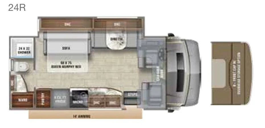 Entegra Coach Qwest 24R floor plan