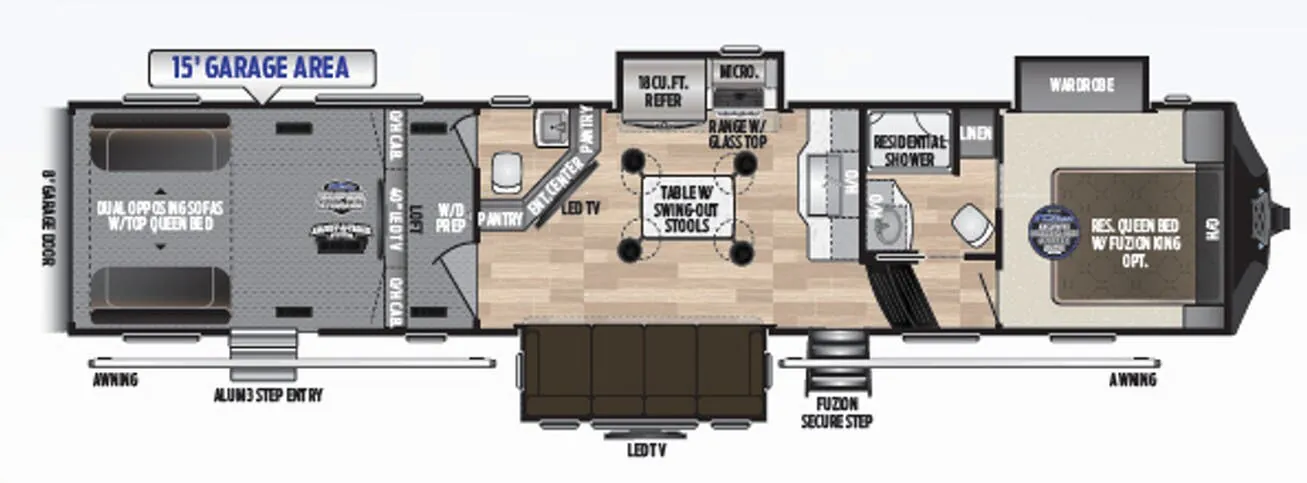 Keystone Fuzion 419 floor plan