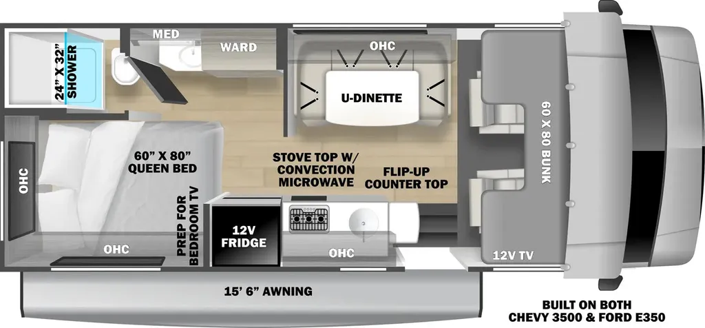 2027 Forest River Sunseeker LE 2350LE floor plan