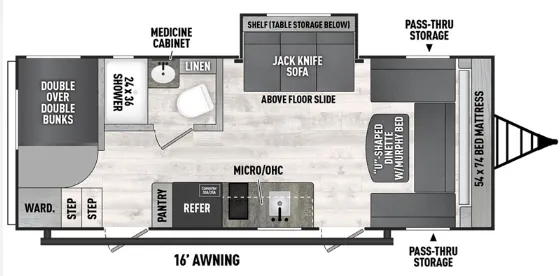 Coachmen Clipper 252DBUS floor plan