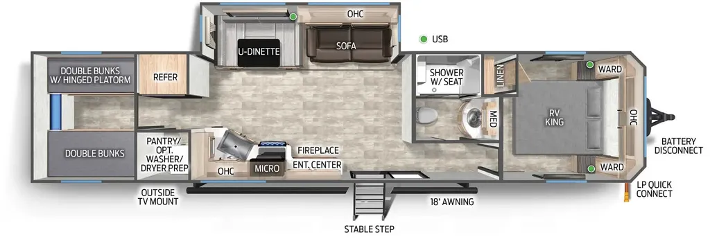 2025 Forest River Cherokee Timberwolf 39TN floor plan
