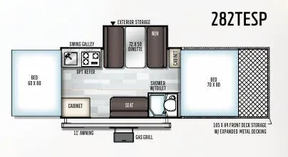 Forest River Rockwood Extreme Sports Package 282TESP floor plan