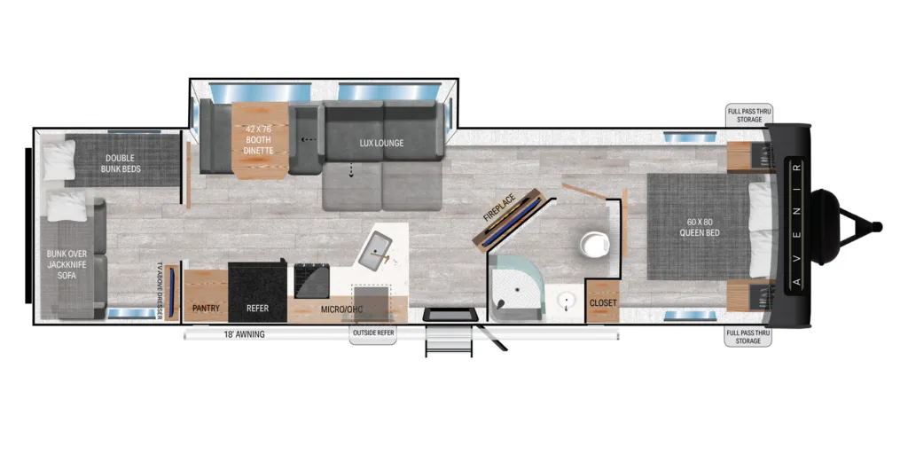 Cruiser RV Avenir 32BH floor plan