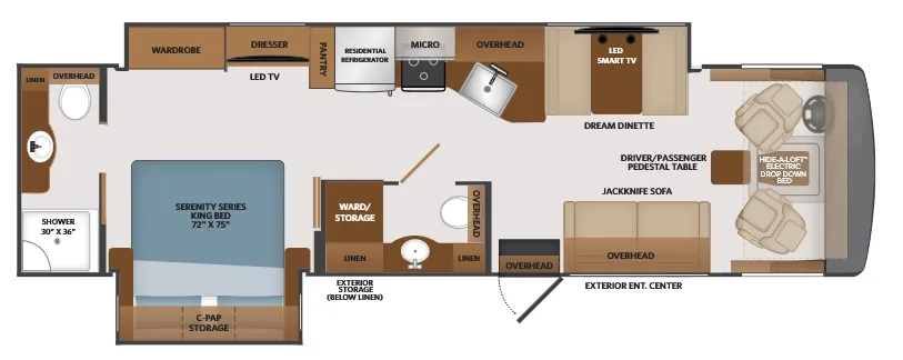 Fleetwood Fortis 33HB floor plan