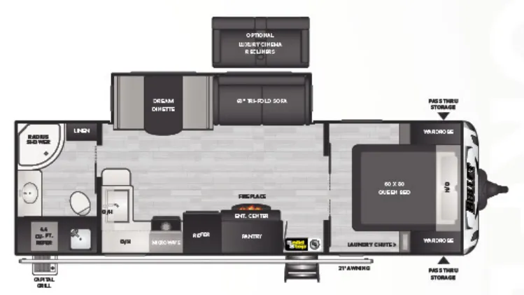 Keystone Bullet 260RBS exterior