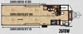 Forest River Work and Play FRP 26FBW floor plan