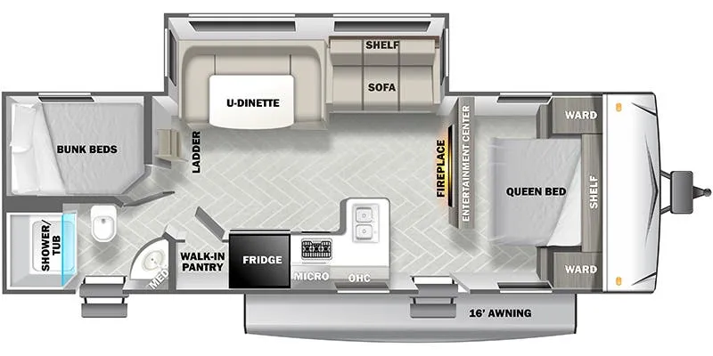 Forest River EVO Lite 2700BH floor plan