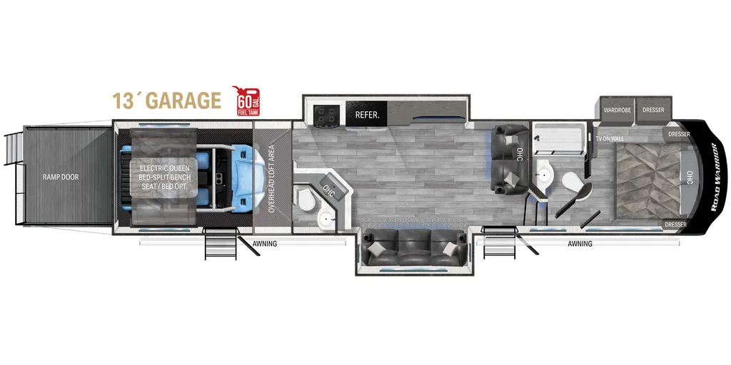 2021 Heartland Road Warrior 391 floor plan