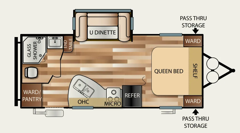 Forest River Salem 21RBS floor plan