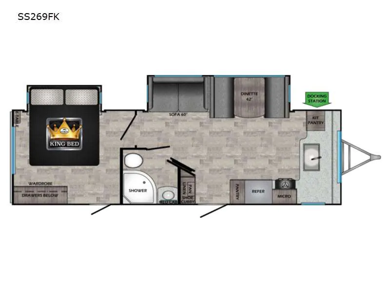 2021 CrossRoads Sunset Trail Super Lite SS269FK - Floor plan