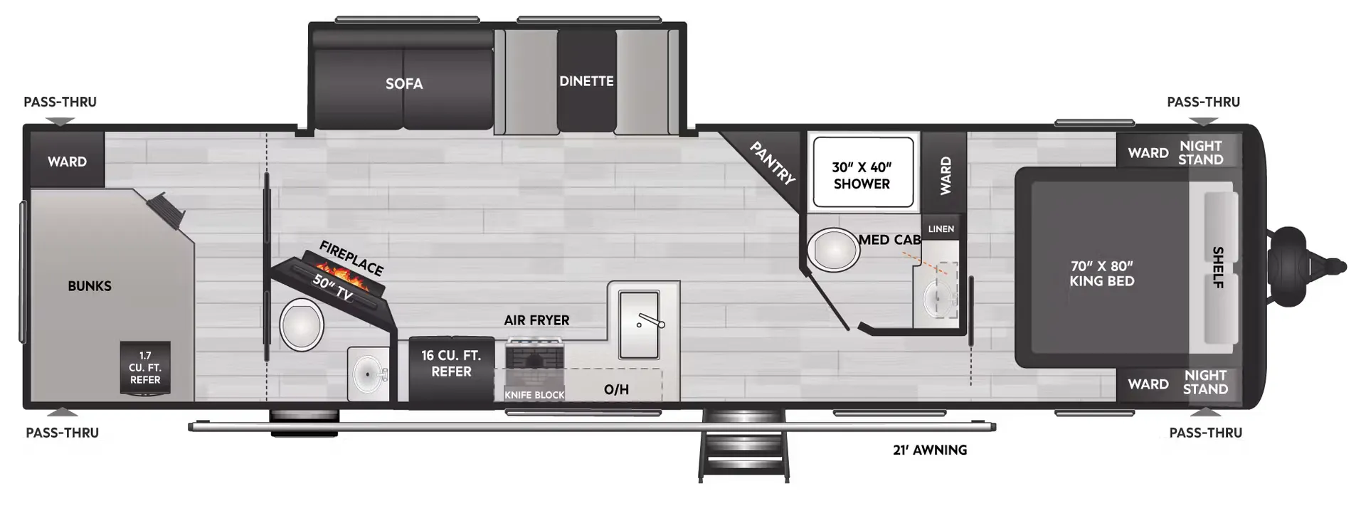 Keystone Coleman Lantern 32BHS floor plan