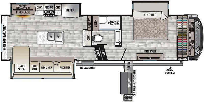 2022 Forest River Cedar Creek 291RW - Floor plan