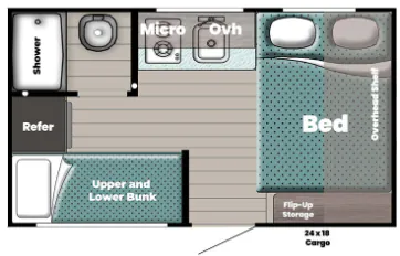 Gulf Stream Trailmaster Lite Super Lite 134BH floor plan