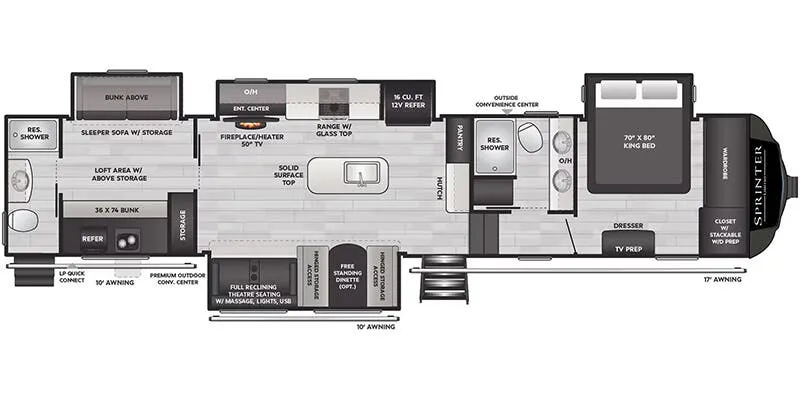 Keystone Sprinter 3900DBL floor plan