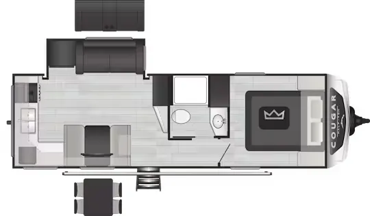 2024 Keystone Cougar Half-Ton 25MLEWE - Floor plan
