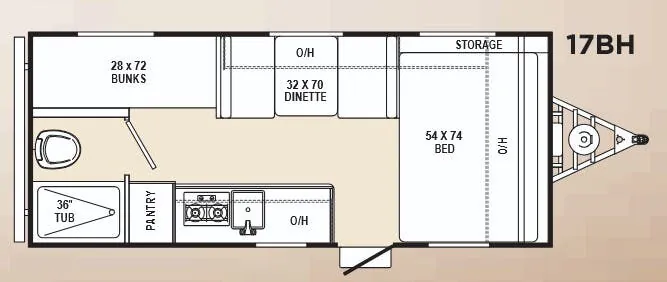 Forest River Viking 17BH floor plan