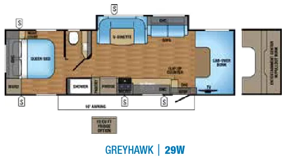 Jayco Greyhawk 29W floor plan