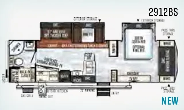 Forest River Rockwood Ultra Lite 2912BS floor plan