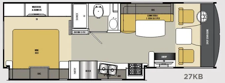 Coachmen Pursuit 27KB floor plan