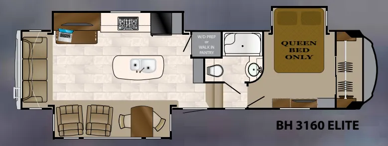 Heartland Bighorn 3160ELITE floor plan