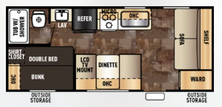 Forest River Cherokee Grey Wolf 17BH floor plan