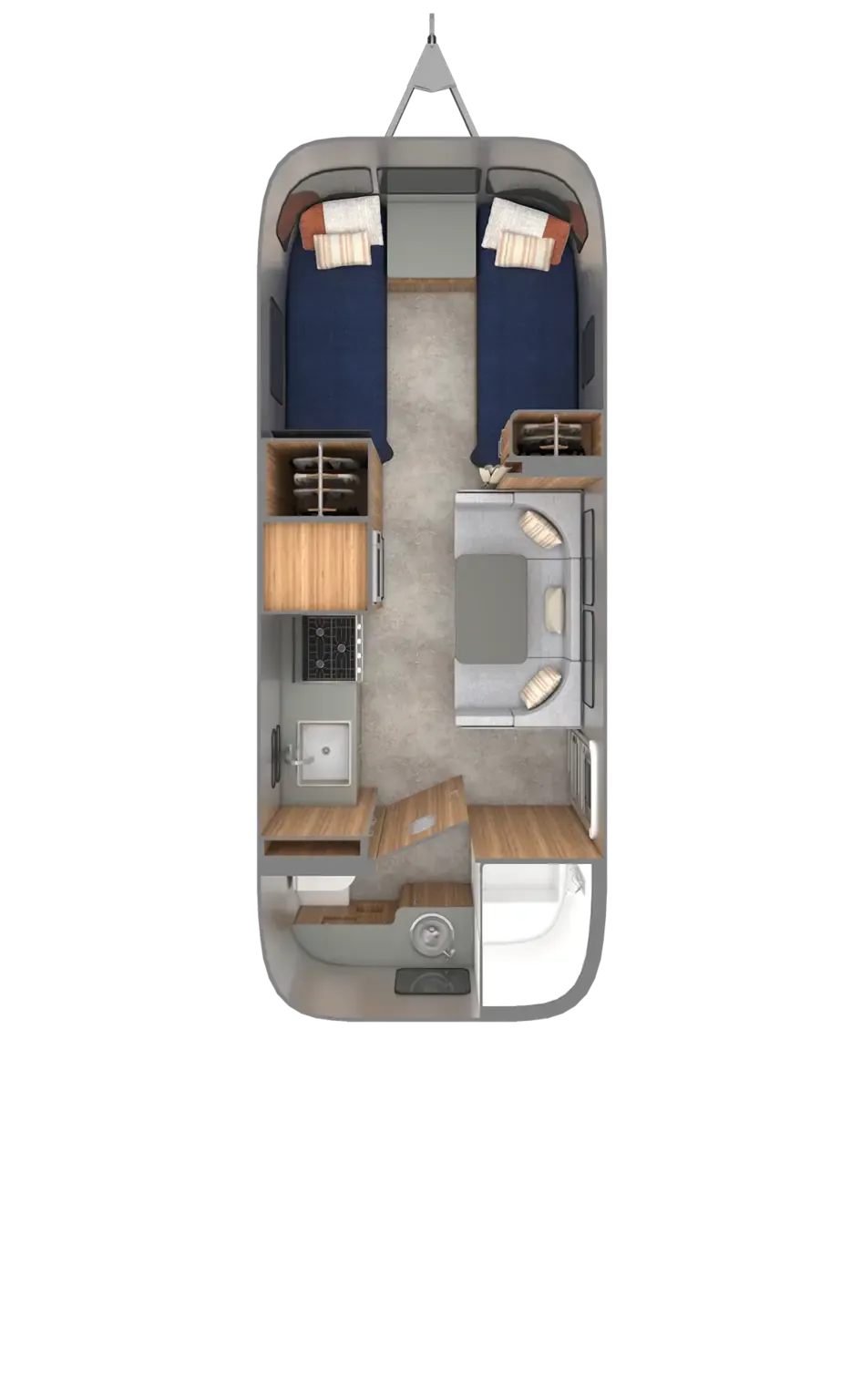 Airstream Trade Wind 23FB floor plan