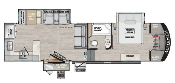 Alliance RV Avenue 33RKS floor plan